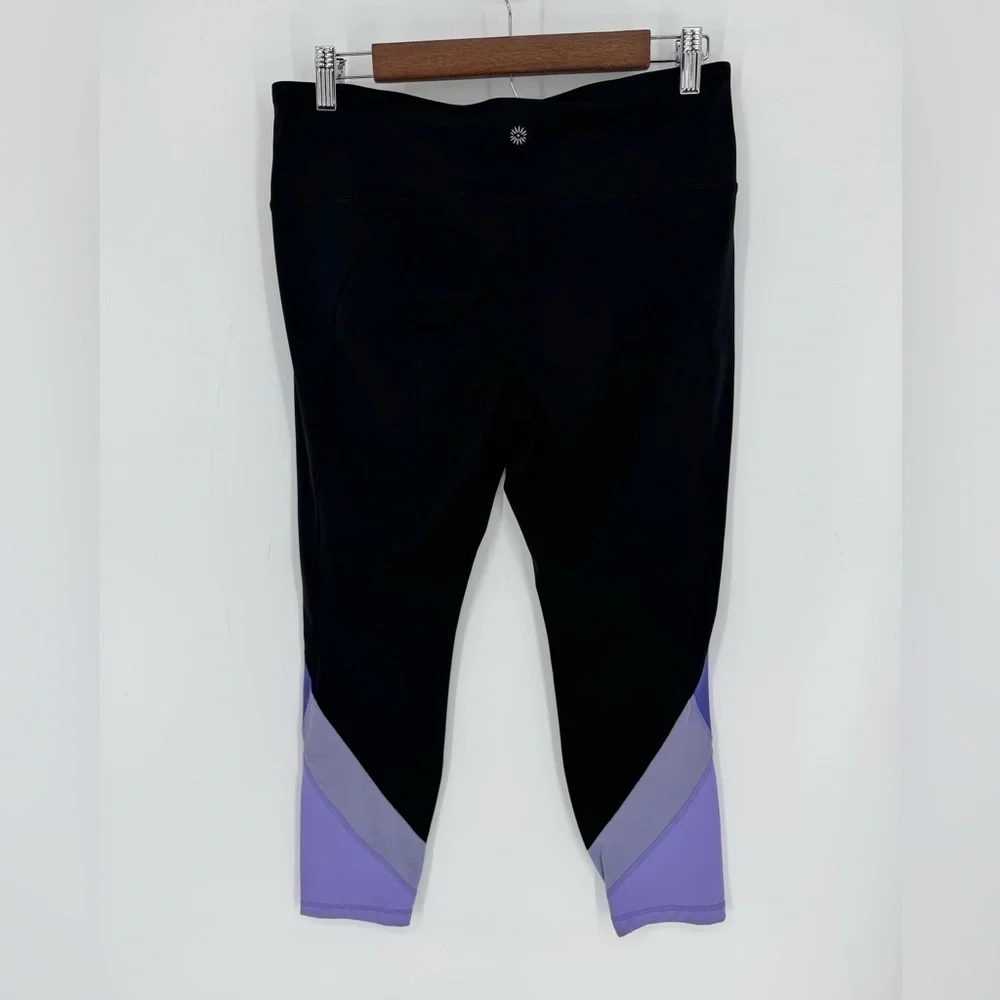 Tangerine Women's Black and Purple Leggings Size Large
